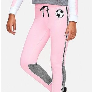 Justice pink soccer joggers